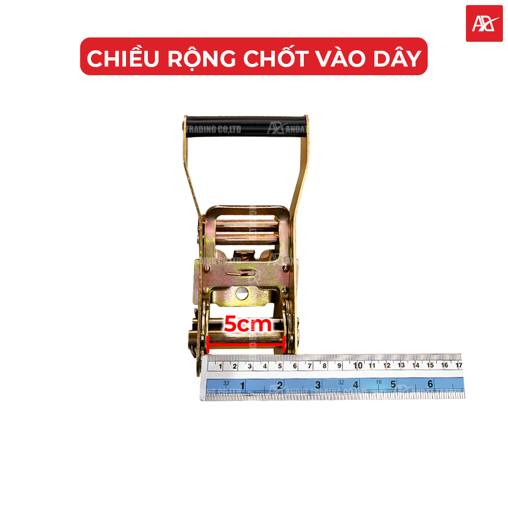 Chiều rộng chốt vào dây của đầu tăng đơ bản 50mm tải 3 tấn Chiều rộng chốt vào dây của đầu tăng đơ bản 50mm tải 3 tấn