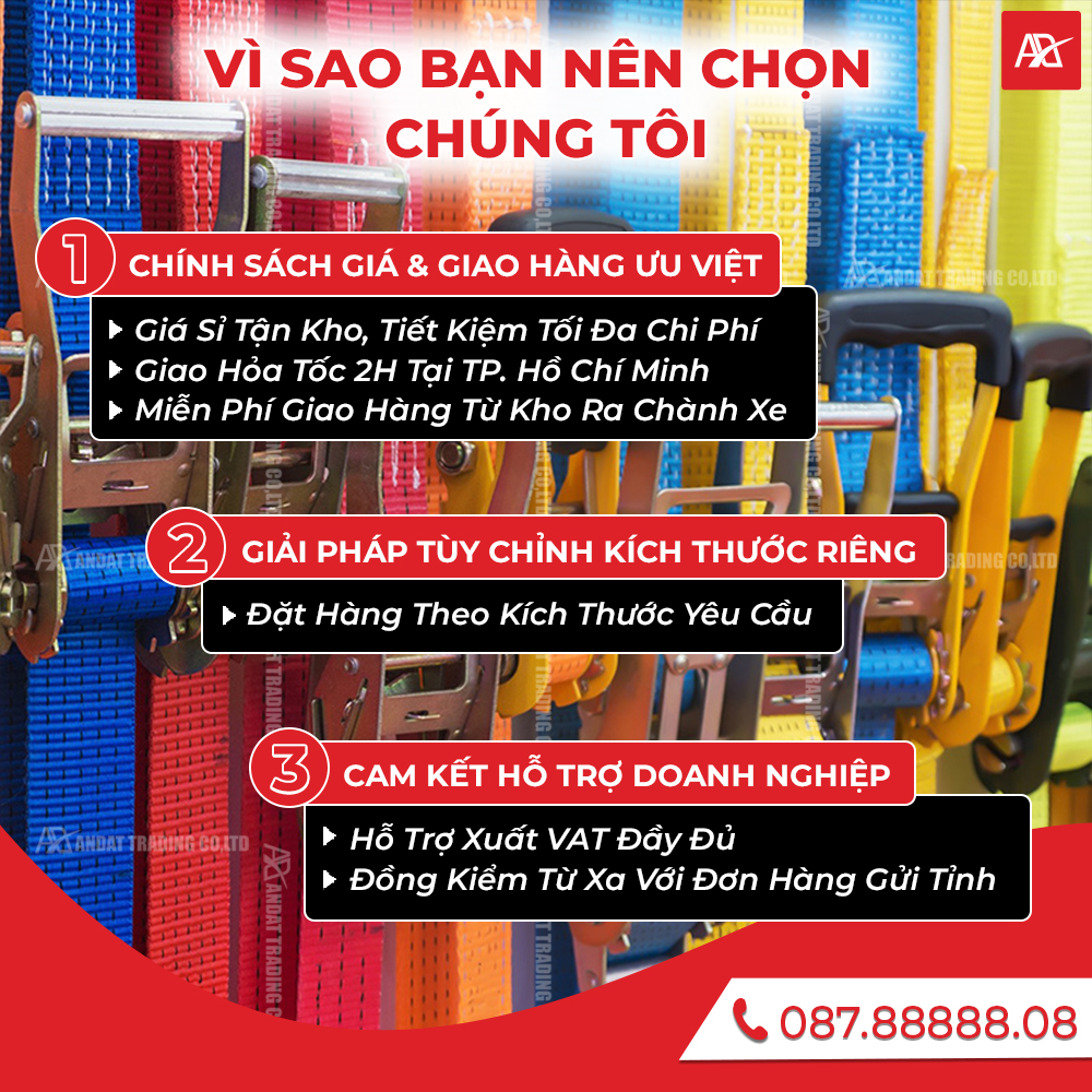 Chính sách bán hàng dây tăng đơ của ANDAT Chính sách bán hàng dây tăng đơ của ANDAT