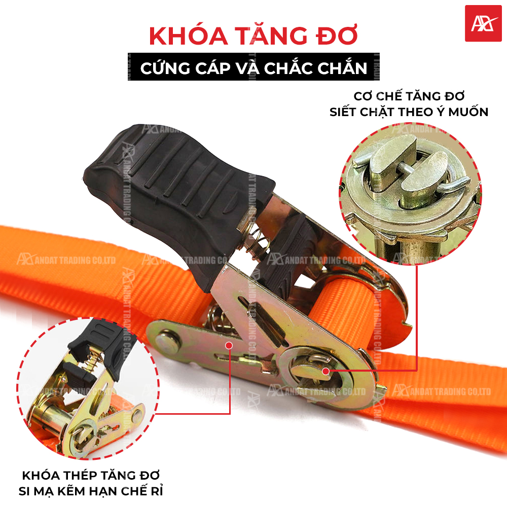 Đầu tăng đơ bản 25mm cán bọc cao su êm ái Đầu tăng đơ bản 25mm cán bọc cao su êm ái