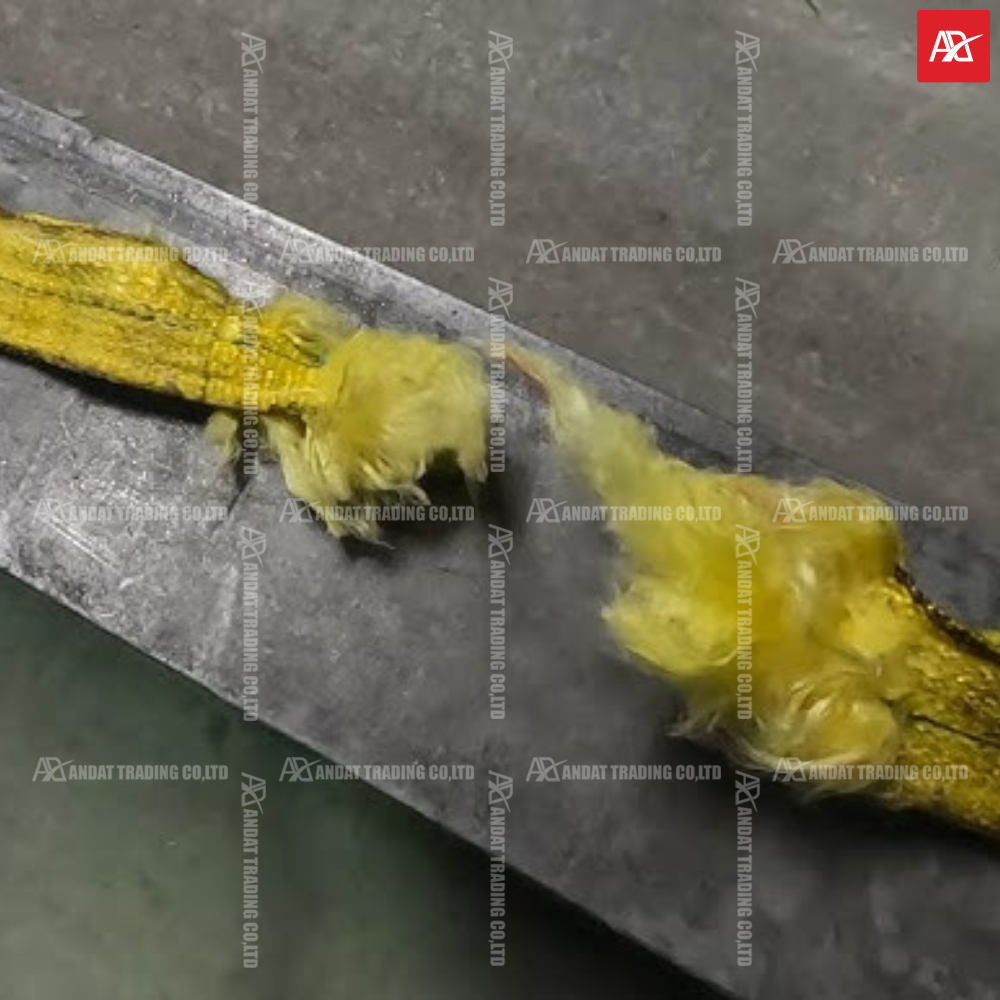 Dây cáp vải gặp sự cố trong công tác nâng hạ Dây cáp vải gặp sự cố trong công tác nâng hạ