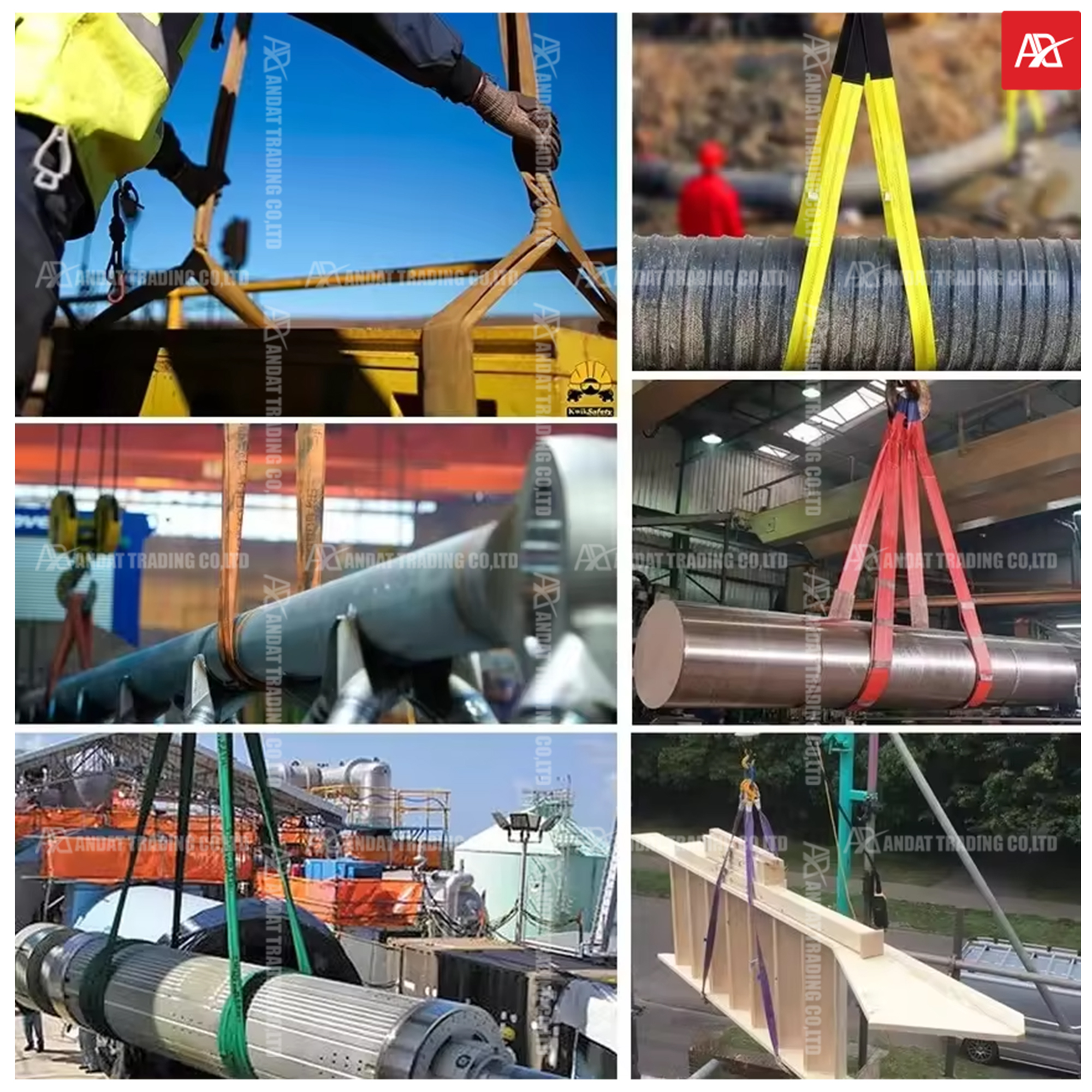 Dây cáp vải cẩu hàng 8 tấn sử dụng rộng rãi trong công nghiệp Dây cáp vải cẩu hàng 8 tấn sử dụng rộng rãi trong công nghiệp