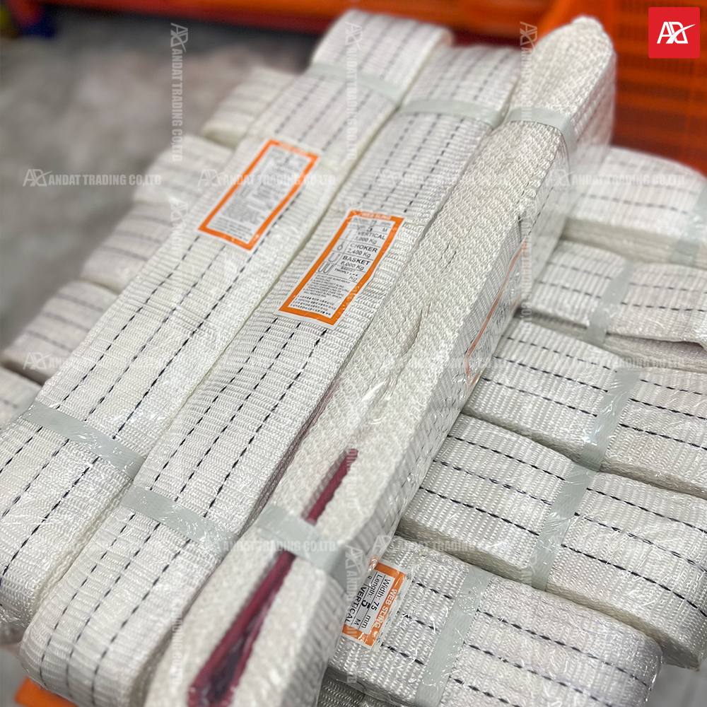 Dây cáp vải trắng công nghiệp đa dạng tải trọng để khách hàng lựa chọn Dây cáp vải trắng công nghiệp đa dạng tải trọng để khách hàng lựa chọn