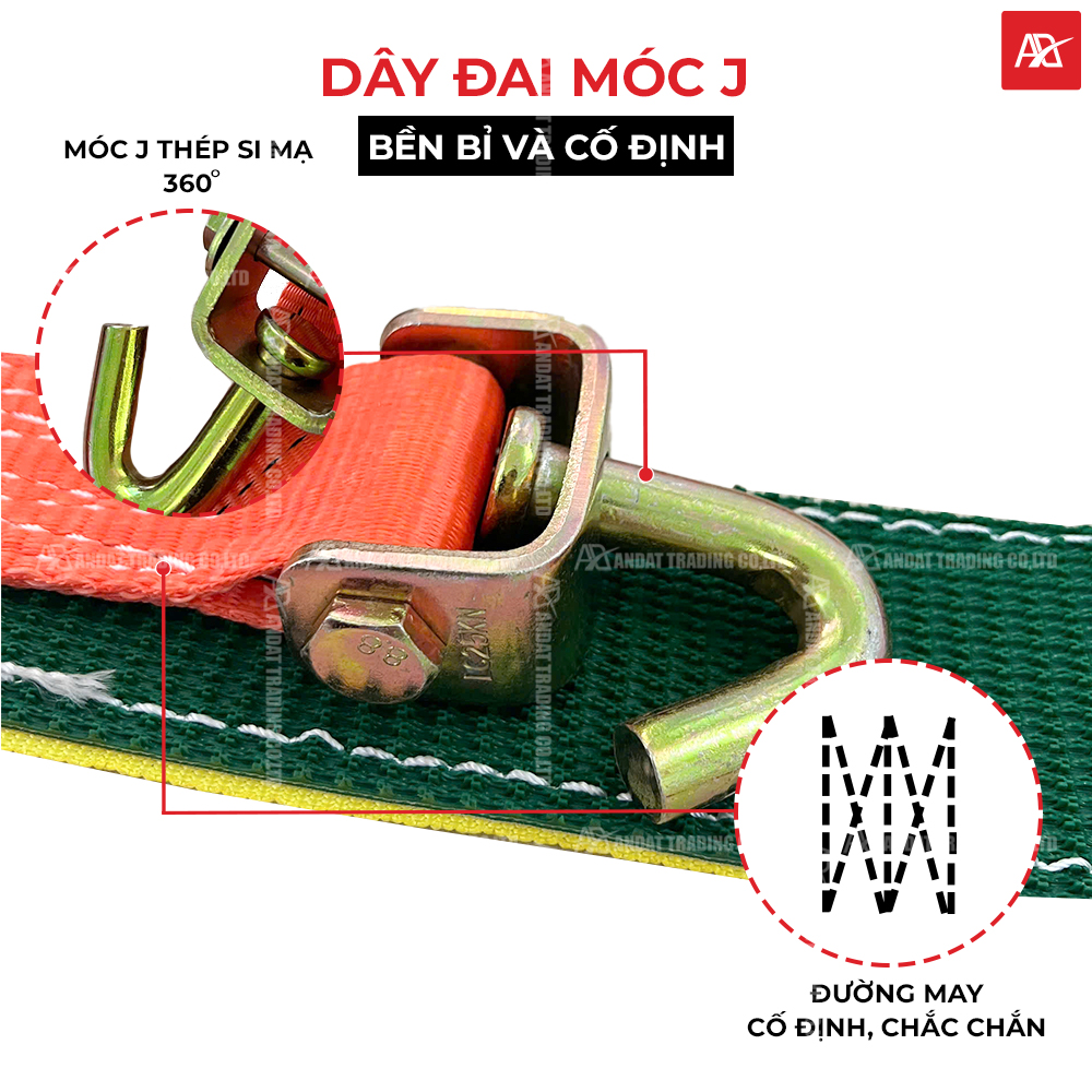 Móc J xoay 360 độ linh hoạt Móc J xoay 360 độ linh hoạt