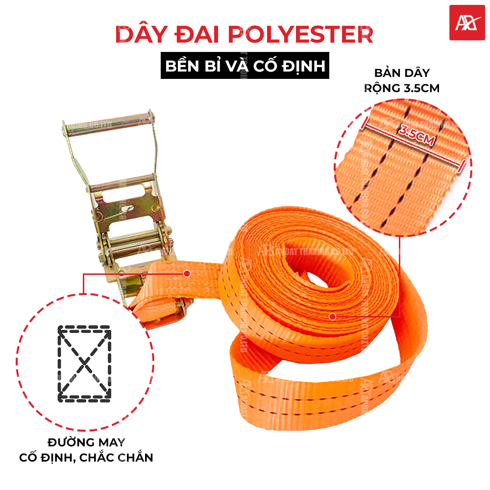 Sử dụng dây đai Polyester bản rộng 35mm chịu tải cao Sử dụng dây đai Polyester bản rộng 35mm chịu tải cao