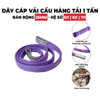 Dây Cáp Vải Cẩu Hàng 1 Tấn