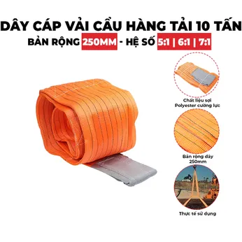 Dây Cáp Vải Cẩu Hàng 10 Tấn