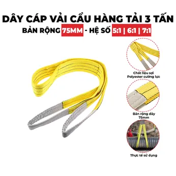 Dây Cáp Vải Cẩu Hàng 3 Tấn