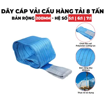 Dây Cáp Vải Cẩu Hàng 8 Tấn