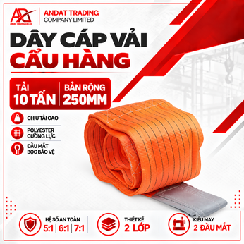 Dây Cáp Vải Cẩu Hàng 10 Tấn