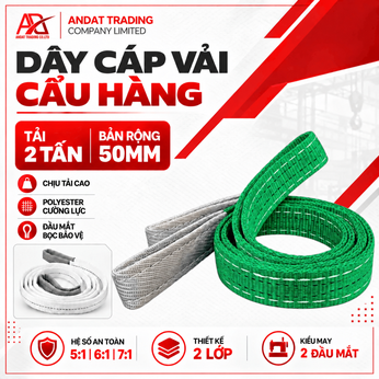 Dây Cáp Vải Cẩu Hàng 2 Tấn 