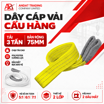 Dây Cáp Vải Cẩu Hàng 3 Tấn