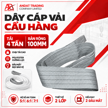 Dây Cáp Vải Cẩu Hàng 4 Tấn