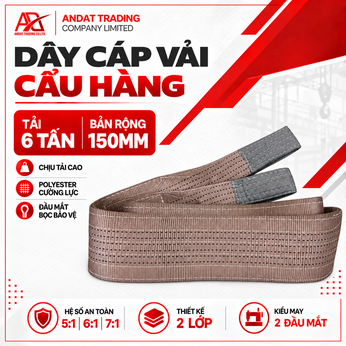 Dây Cáp Vải Cẩu Hàng 6 Tấn