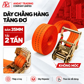 Dây Tăng Đơ Bản 35mm Tải 2 Tấn Không Móc