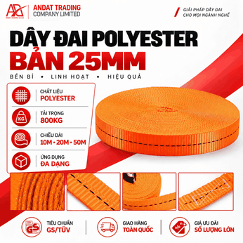 Dây Đai Polyester bản 25mm tải 800kg