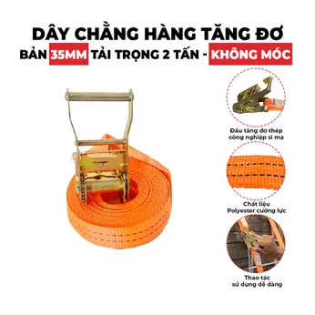 Dây Tăng Đơ Bản 35mm Tải 2 Tấn Không Móc