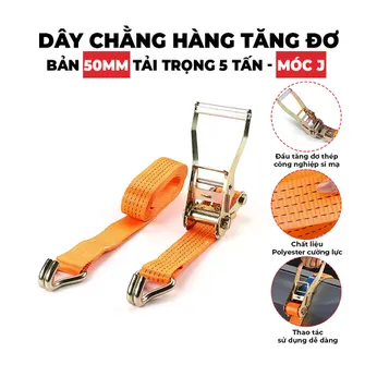 Dây Tăng Đơ Bản 50mm Tải 5 Tấn Móc J