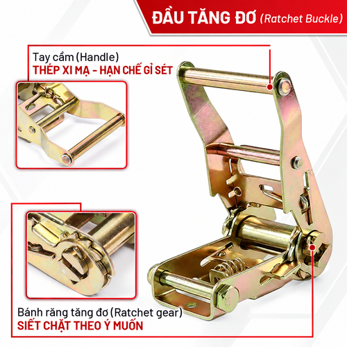 Đầu Tăng Đơ Bản 38mm Tải 2 Tấn