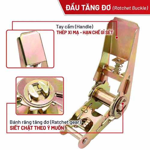 Đầu Tăng Đơ Bản 25mm Tải 800kg