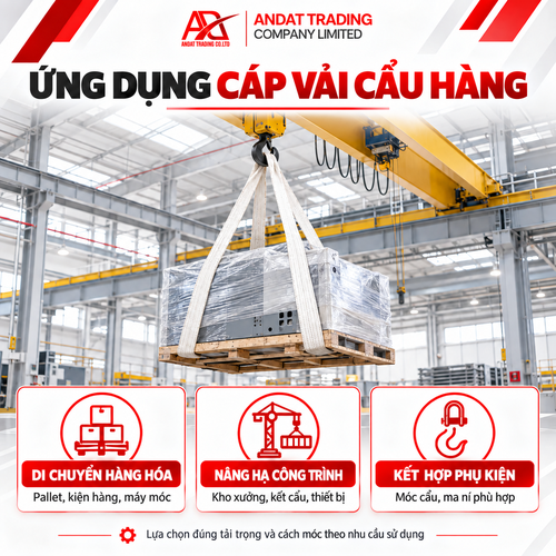 Dây Cáp Vải Trắng Cẩu Hàng
