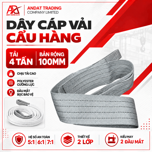 Dây Cáp Vải Cẩu Hàng 4 Tấn