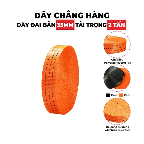 Dây Đai Polyester bản 35mm tải 2 tấn