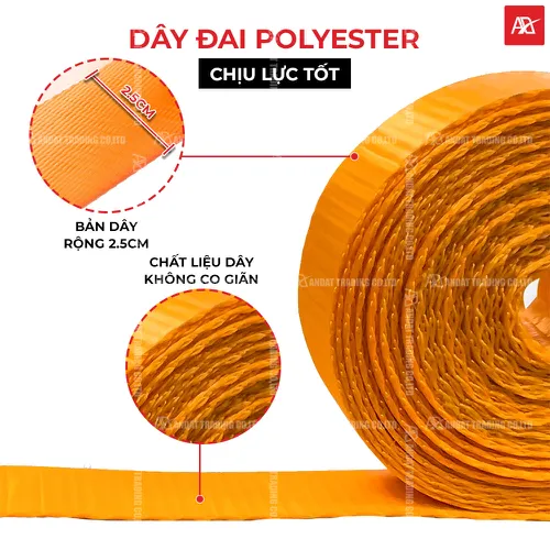 Dây Tăng Đơ Bản 25mm Tải 800kg Móc J