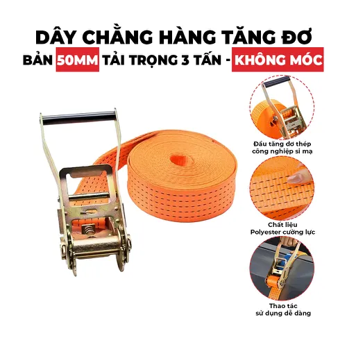 Dây Tăng Đơ Bản 50mm Tải 3 Tấn Không Móc