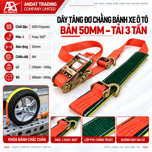 Dây Tăng Đơ Chằng Bánh Xe Vận Chuyển Ô Tô