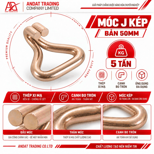 Móc J size 50mm