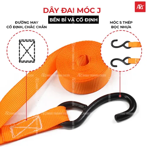 Dây Tăng Đơ Bản 25mm Tải 800kg Móc S