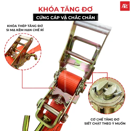 Dây Tăng Đơ Chằng Bánh Xe Vận Chuyển Ô Tô