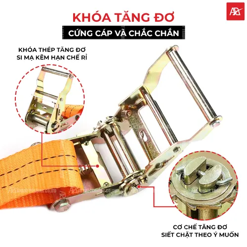 Dây Tăng Đơ Bản 35mm Tải 2 Tấn Móc J