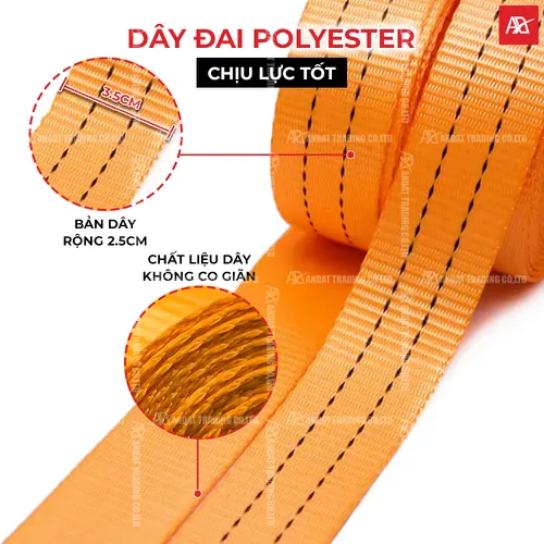 Dây Tăng Đơ Bản 35mm Tải 2 Tấn Móc J