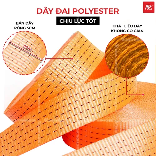 Dây Tăng Đơ Bản 50mm Tải 5 Tấn Móc J