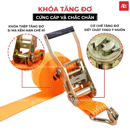 Dây Tăng Đơ Bản 50mm Tải 3 Tấn Móc J