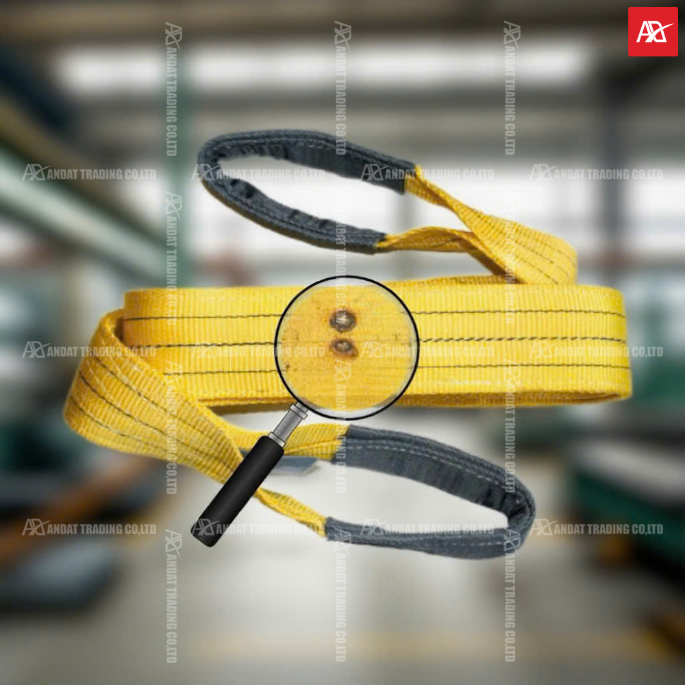 Vết thủng bên trong dây cáp vải, khó nhìn thấy Vết thủng bên trong dây cáp vải, khó nhìn thấy