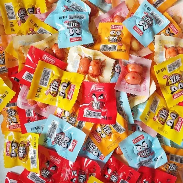 Xúc Xích Sụn Gà Mini Gói 2 Viên, Xúc Xích Bi, Đồ Ăn Vặt Nội Địa (1 Cái)