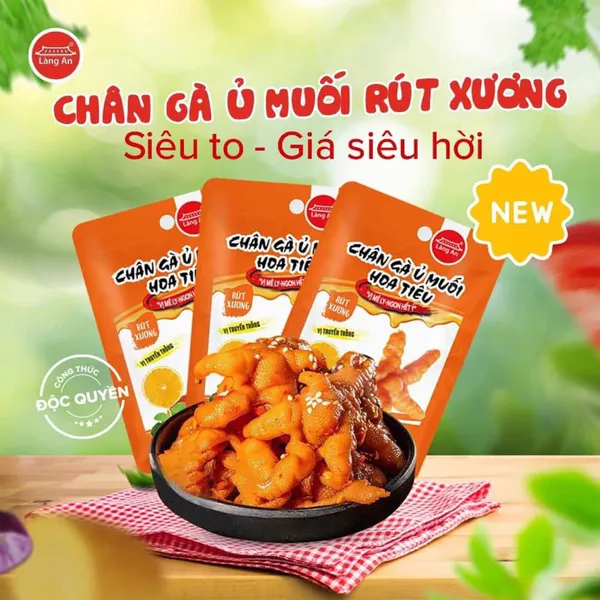 Chân gà rút xương ủ muối hoa tiêu Làng An MINA FOOD