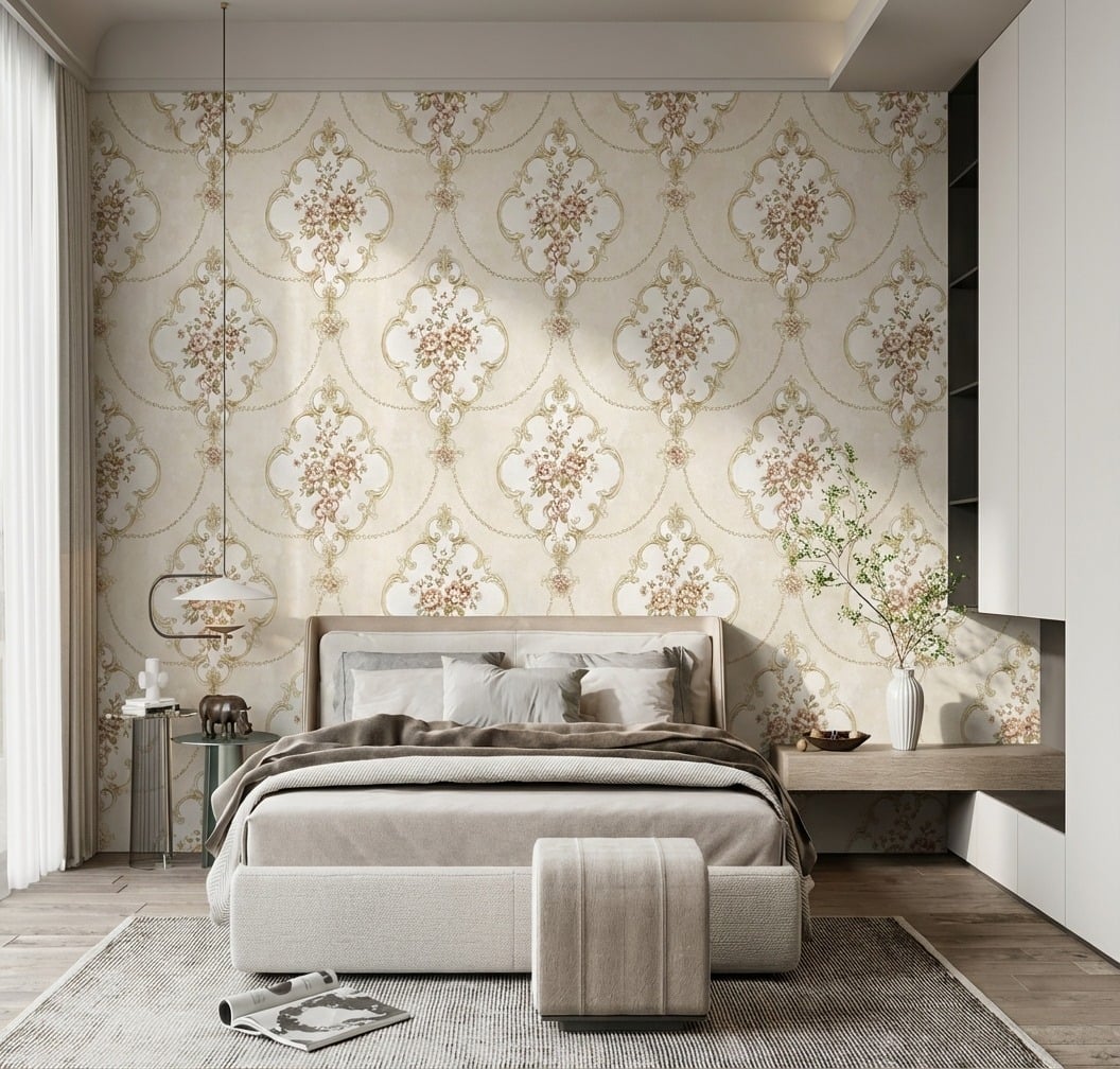 Tấm D&aacute;n Tường Chống Thấm Cao Cấp Họa Tiết Đẹp Crown M&atilde; C1101