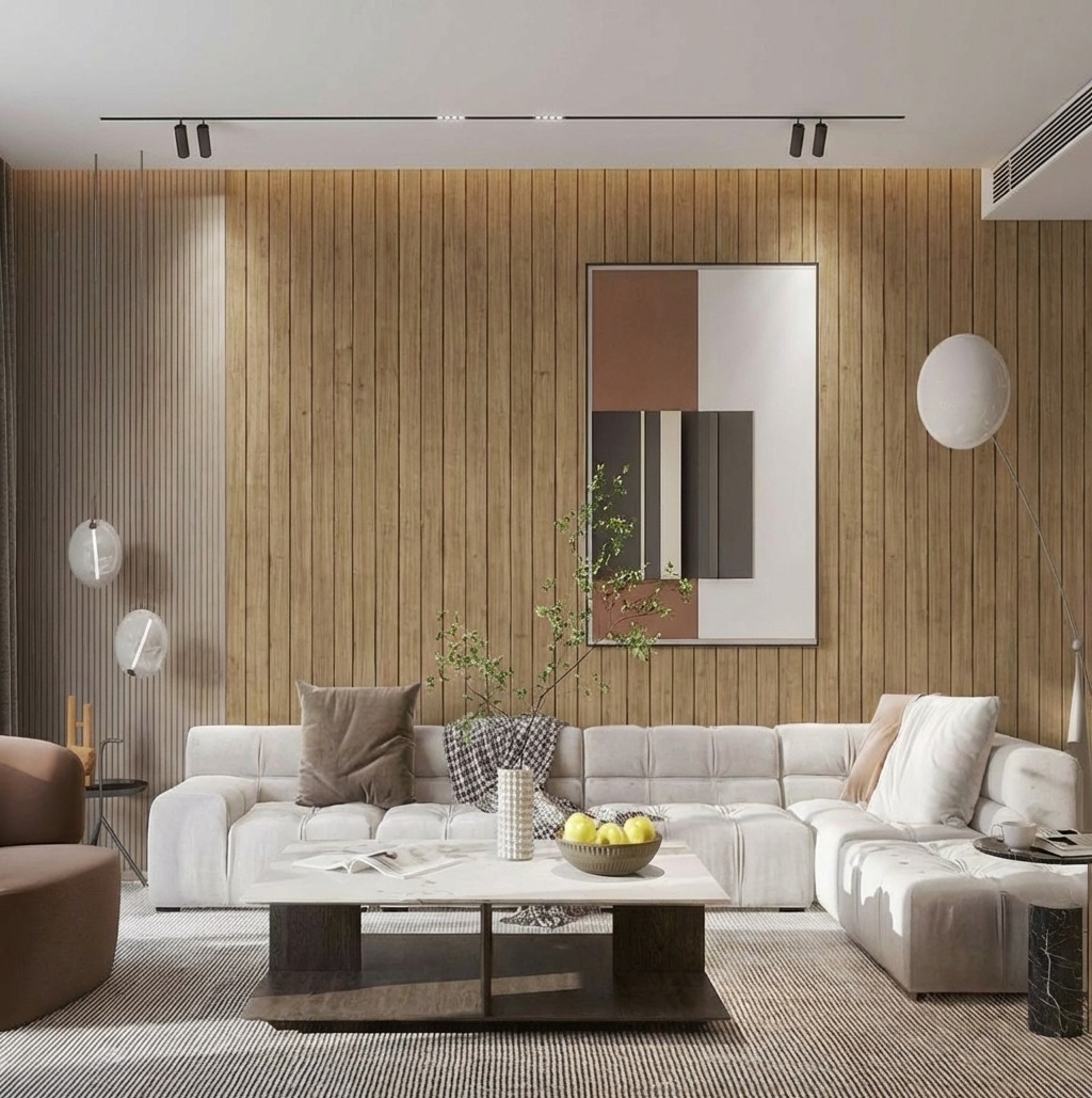 Giấy D&aacute;n Tường Base M&atilde; 3818-3 T&ocirc;ng N&acirc;u V&agrave;ng Giả Gỗ