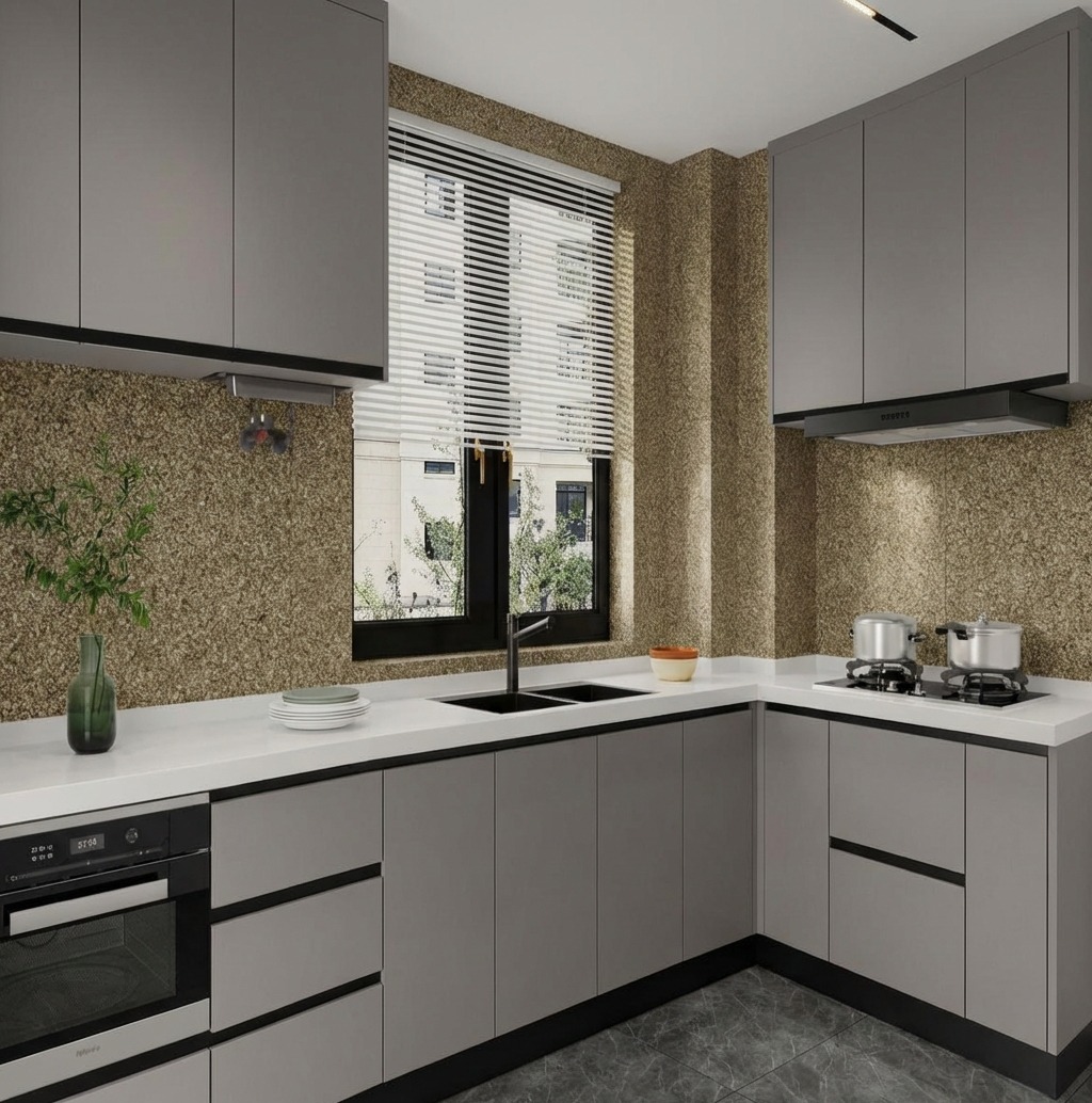 Giấy D&aacute;n Tường Base M&atilde; 3816-2 V&acirc;n Giả Đ&aacute; M&agrave;u V&agrave;ng Đất