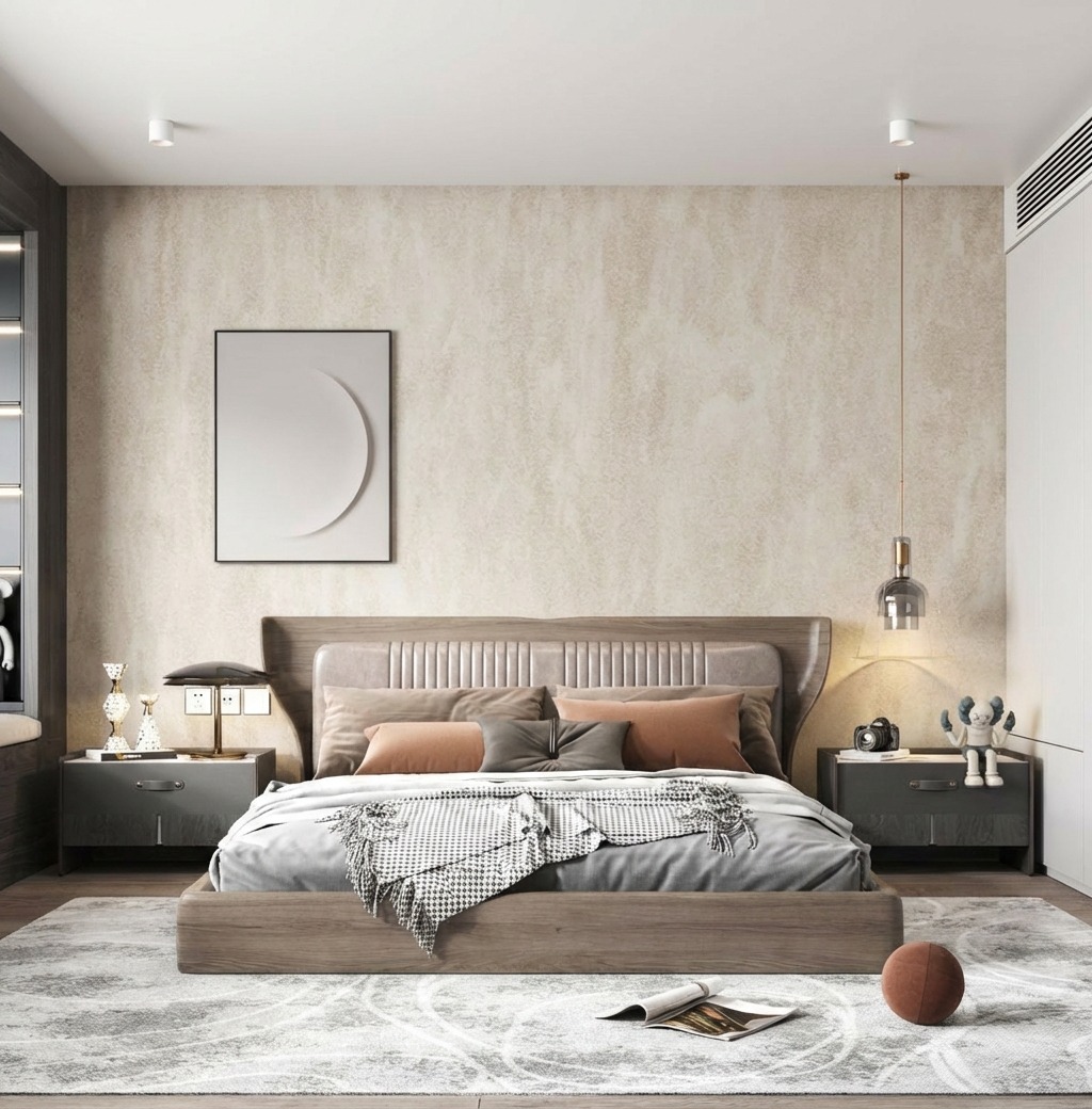 Giấy D&aacute;n Tường Nhật Bản M&atilde; Ba6405 M&agrave;u Kem Cảm Gi&aacute;c Nhẹ Nh&agrave;ng