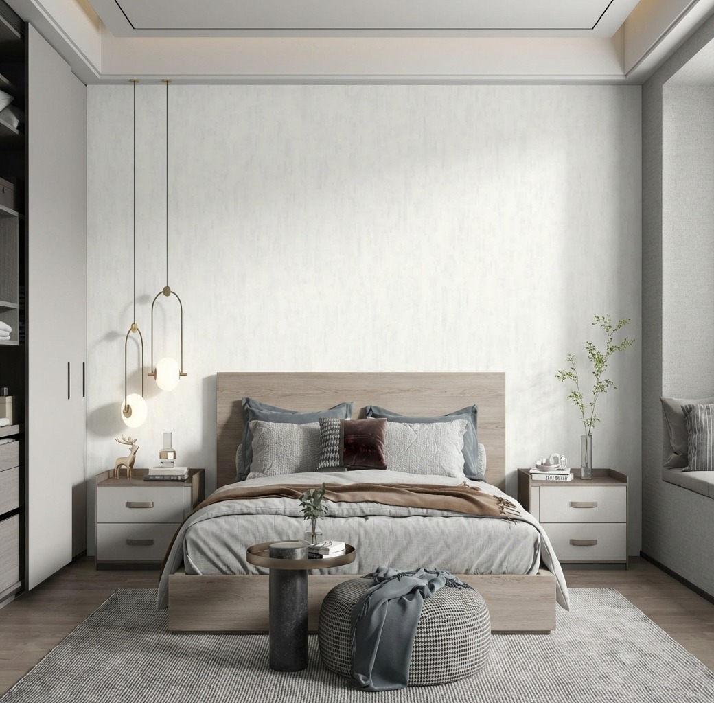 Giấy Dán Tường Art Deco Mã 8265-3 Trắng Phối Xanh Mờ Dịu Dàng Giấy Dán Tường Art Deco Mã 8265-3 Trắng Phối Xanh Mờ Dịu Dàng