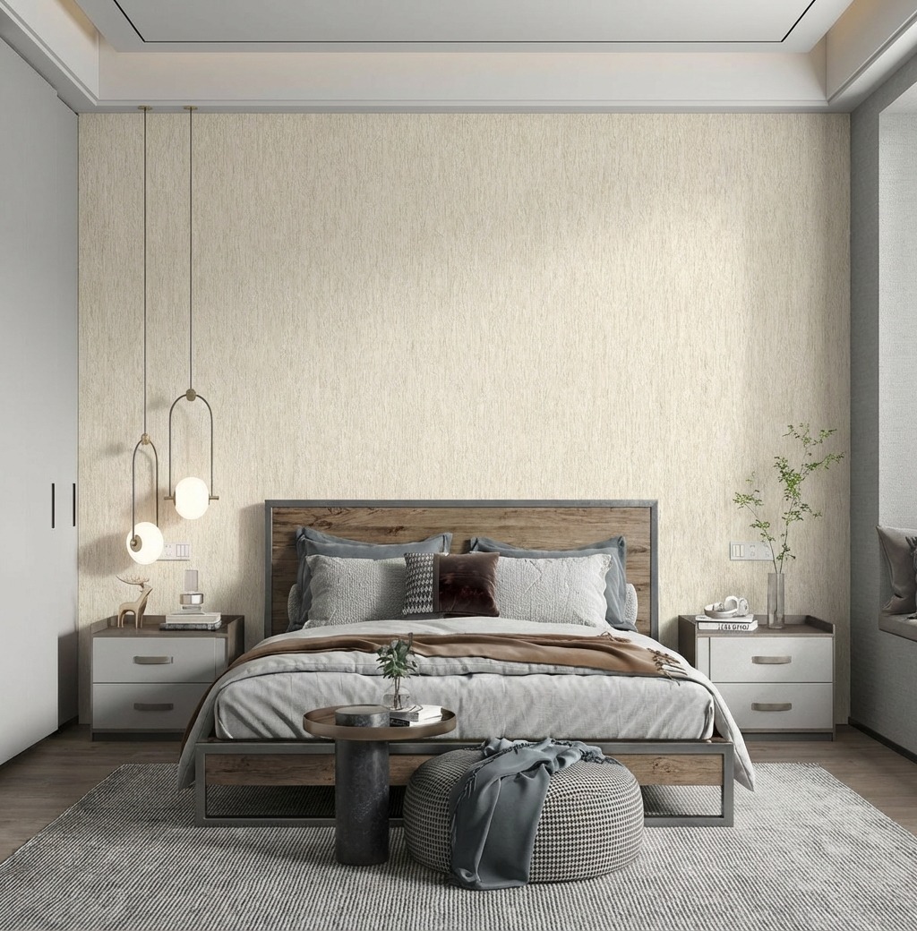 Giấy D&aacute;n Tường Art Deco M&atilde; 8265-4 Be V&agrave;ng Ấm &Aacute;p