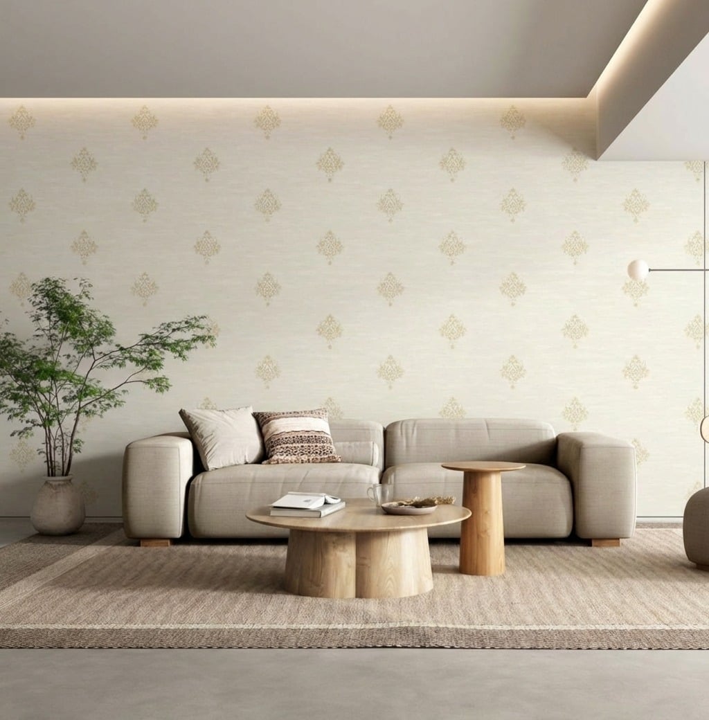 Giấy Dán Tường Cassia Mã 8702-1 Trắng Ngà Hoạ Tiết Hoa Cổ Điển Giấy Dán Tường Cassia Mã 8702-1 Trắng Ngà Hoạ Tiết Hoa Cổ Điển