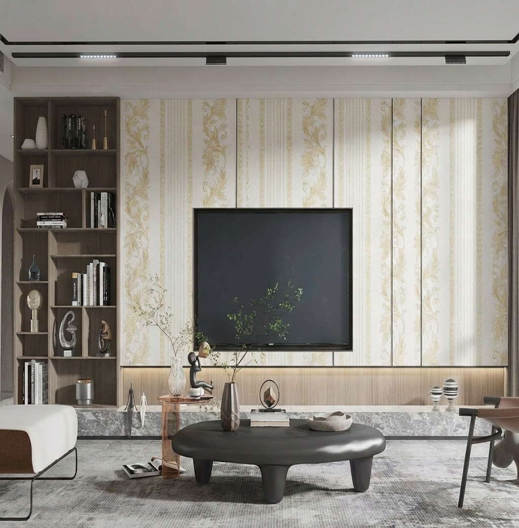 Giấy D&aacute;n Tưởng Cổ Điển Hoa Văn Đẹp The Basics M&atilde; N0216