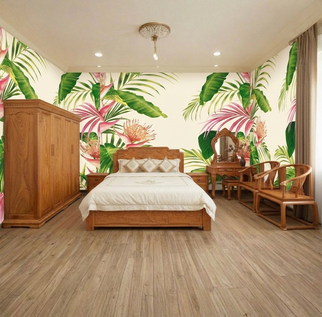 Giấy D&aacute;n Tường Imperial M&atilde; 81016-2 Hoa L&aacute; Đẹp Tinh Tế