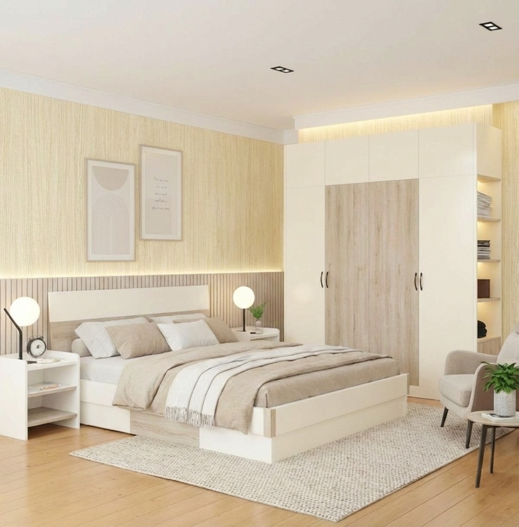 Giấy D&aacute;n Tường Imperial M&atilde; 81017-2 V&acirc;n Giả Gỗ M&agrave;u Kem