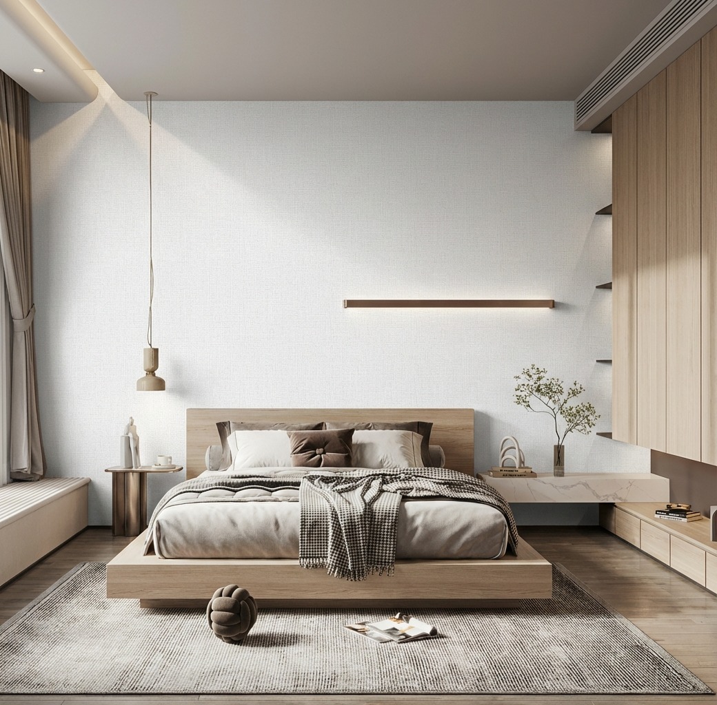 Giấy D&aacute;n Tường M&agrave;u Ghi S&aacute;ng Tinh Tế The Basics M&atilde; N0326